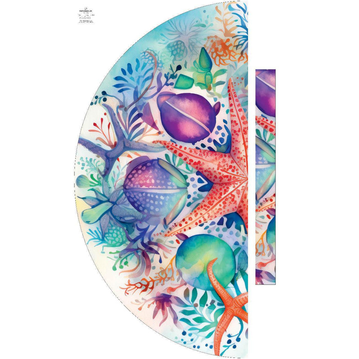 WATERCOLOR MARINE - Maxirock Panel - krepp