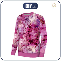 WOMEN'S SWEATSHIRT (HANA) BASIC - PINK PARADISE PAT. 3 - sewing set