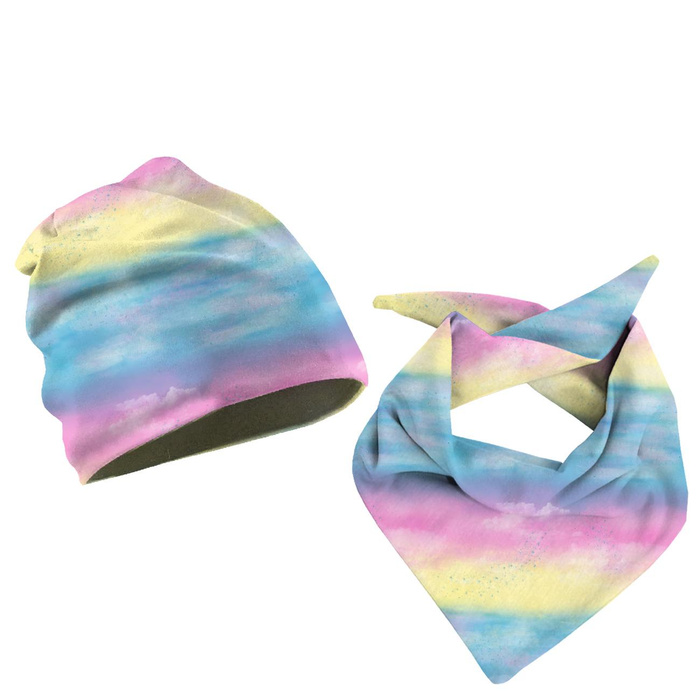 KID'S CAP AND SCARF (CLASSIC) - RAINBOW OCEAN pat. 1 59-61