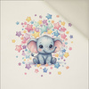 CUTE ELEPHANT - Panel (60cm x 50cm)  Polster- Velours