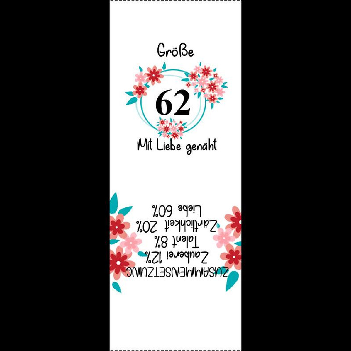 Mädchen Textillabel "BLUMEN" DE - Größe 104 - 9 Stck Set