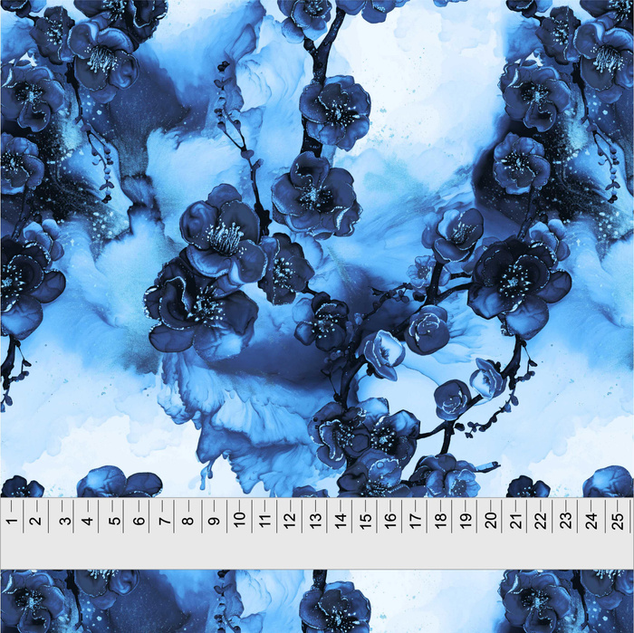 ALCOHOL PASTEL INK wz.7 navy - looped knit fabric