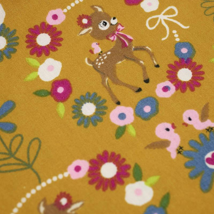 SRNEČCI (věnce) / hořčicový - popelín 100% bavlna