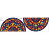 COLORFUL MANDALA m.2 - groß Tellerrock-Panel - Krepp