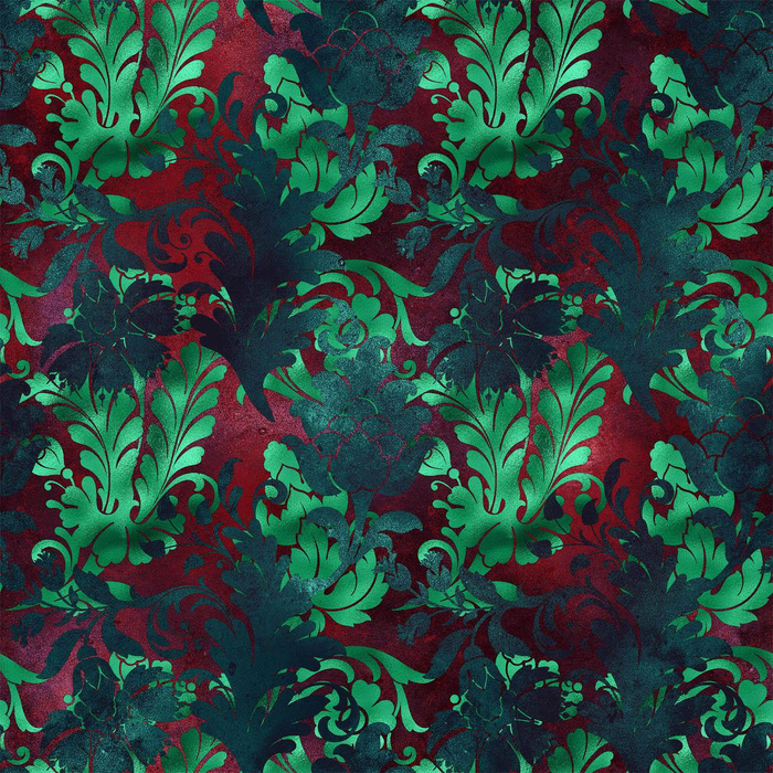 FLORAL Vz. 8- single jersey s elastanem ITY