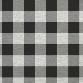 VICHY KARO SCHWARZ  / M-01 melange hellgrau