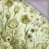 PASTEL FLOWERS WZ. 30 / lime cream - softshell