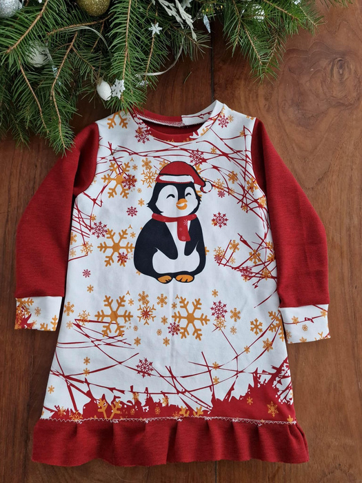 PINGUIN NIKOLAUS 2.0 / rot - panoramisches Paneel (60 x 150cm)