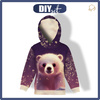 KID'S HOODIE (ALEX) - ANIMATED POLAR BEAR - sewing set (98/104)