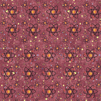 COSMIC ATOMS (SPACE EXPEDITION) / ACID WASH MAROON - Waterproof woven fabric
