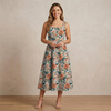 PASTEL FLOWERS WZ. 36 - Hydrofobní česaná teplákovina