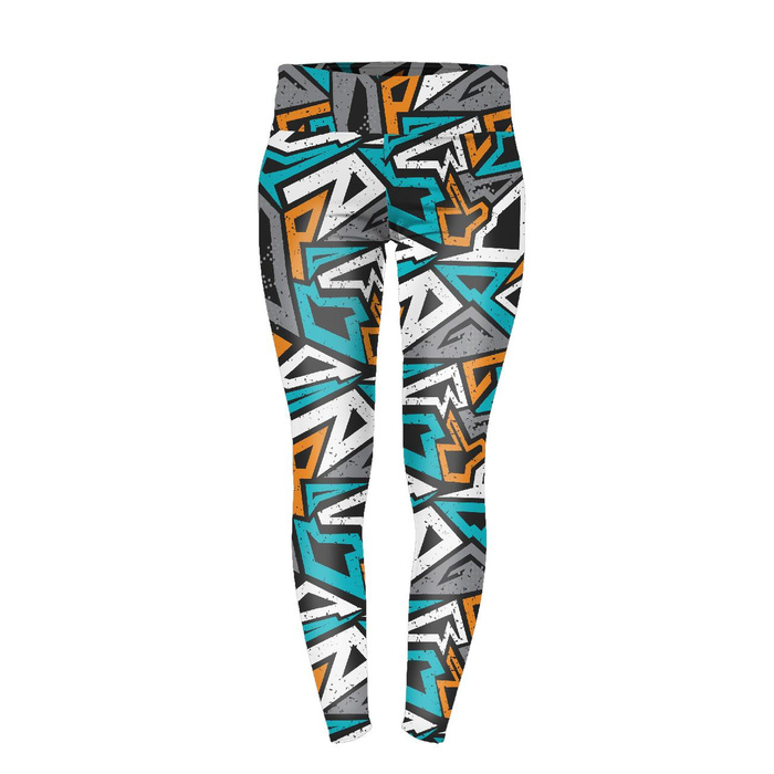 LEGGINSY SPORTOWE - GRAFFITI - M