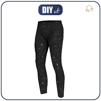 HERREN THERMO LEGGINGS (JACK) - BETON / schwarz - Nähset M