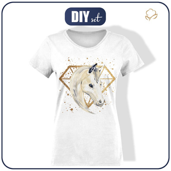 WOMEN’S T-SHIRT - HORSE pat. 4 - single jerseY L