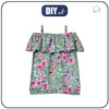 Bardot neckline blouse (SARA) - SPRING MEADOW pat. 3 - sewing set - 122-128