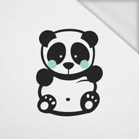 PANDA / MINT size "S" 30x45 cm - white (front) - panel looped knit
