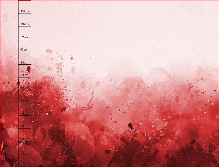 SKVRNY (červená) - panel pro šaty Mušelín bavlněný