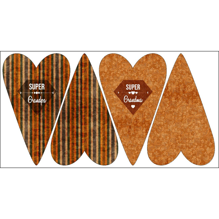 DEKO-HERZCHEN - HERBST STREIFEN / bunt (HERBSTFARBEN) EN