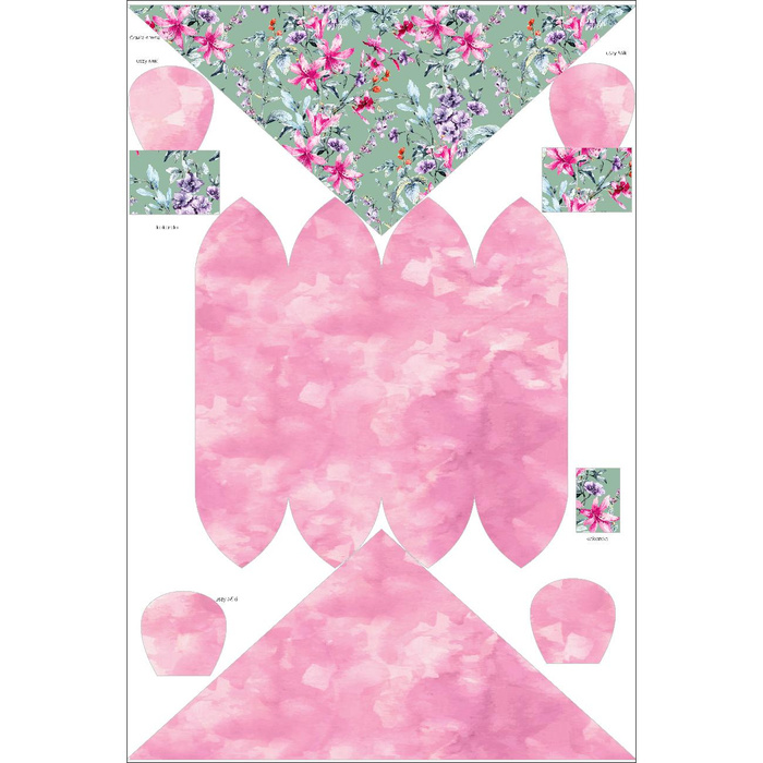 KID'S CAP AND SCARF (MOUSE) - SPRING MEADOW pat. 3 44-47