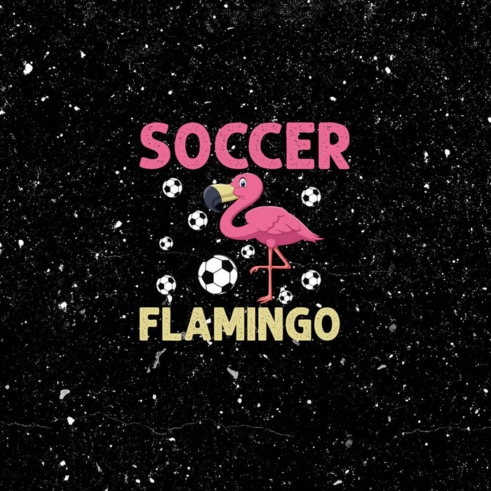 SOCCER FLAMINGO / black - panel (60cm x 50cm)