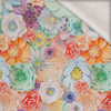 PASTEL FLOWERS WZ. 20 - brushed knitwear with elastane ITY