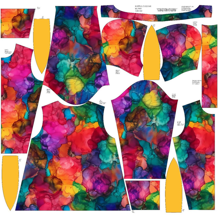 KURTKA DZIECIĘCA BUNNY (ZOE) - ALCOHOL INK WZ. 5 - zestaw do uszycia (98/104)