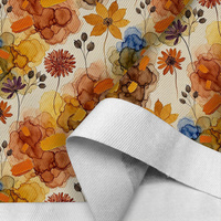 AUTUMN FLOWERS WZ. 25 - Drelich bawełniany