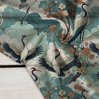 50cm Japanese Garden wz.2 (birds) - Crepe