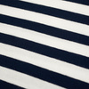 Viscose jersey - STRIPES DARK BLUE / WHITE 1,0cm x 1,0cm 