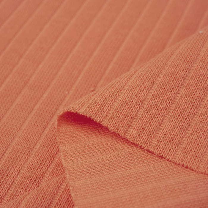 Dünner Rippenstrick HARMONIA 220g - PAPAYA ORANGE (D-108)