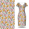 SONNENBLUMEN / Streifen - Kleid-Panel (Sunflower)
