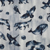 TIERE MIX (GALAKTISCHE TIERE) / grau - Wasserabweisende Webware