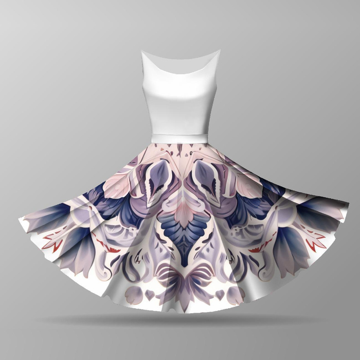 VINTAGE FLOWERS - Tellerrock-Panel 