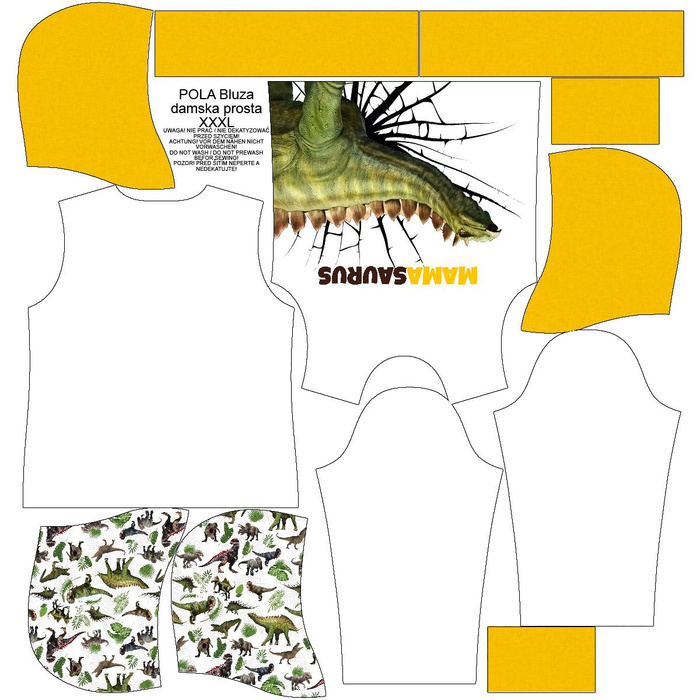 CLASSIC WOMEN’S HOODIE (POLA) - MAMASAURUS - looped knit fabric - XL