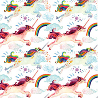 REGENBOGEN EINHÖRNER - HOME DECOR PREMIUM Webware