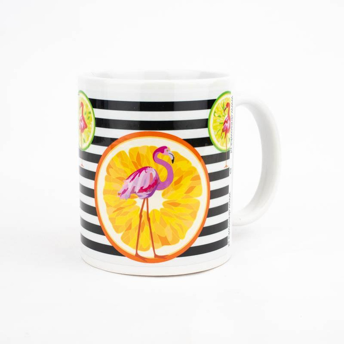 BECHER MIT AUFDRUCK - FRUCHTIGE FLAMINGOS