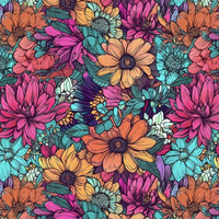 AQUARELL BLUMEN Ms. 7 - Wasserabweisende Webware