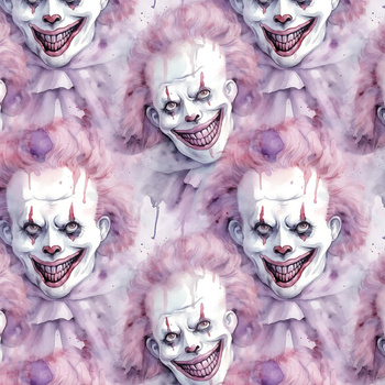 PASTEL HORROR CLOWN WZ. 2 - Muślin bawełniany