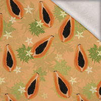 PAPAYA ORANGE - Wintersweat angeraut mit Elastan ITY