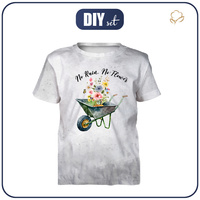 KINDER T-SHIRT- NO RAIN, NO FLOWER - Nähset (92/98)
