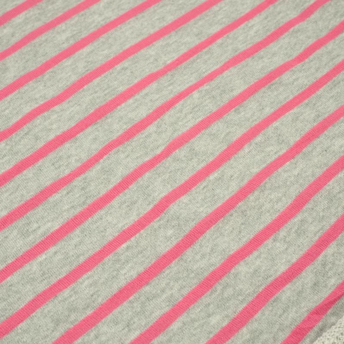 MELANGE GREY STRIPES / pink (2cmx0,7cm) - fancy knit fabric