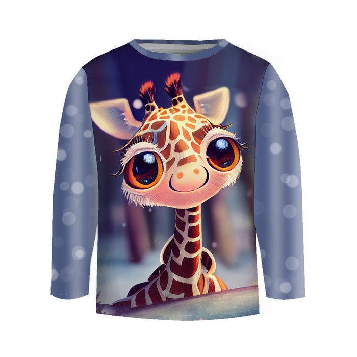 Longsleeve - ANIMATED GIRAFFE - sewing set (98/104)