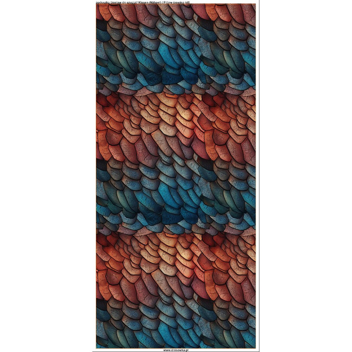 POLŠTÁŘ 45x45 - LEATHER PATTERN VZ.10 - Panama 220g - Sada šití