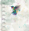 WATERCOLOR HUMMINGBIRD- Paneel (75cm x 80cm)  Baumwoll Webware