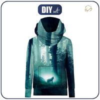 UNISEX HOODIE (HYDRA) - MISTY WOLF - Nähset (134/140)