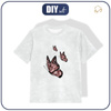 KID’S T-SHIRT - BUTTERFLY pat. 3 (GLITTER BUTTERFLIES) - Single Jersey (128/134)
