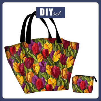 XL bag with in-bag pouch 2 in 1 - STAINED GLASS WZ.21 - sewing set