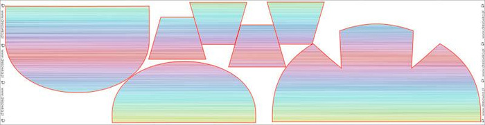 HÜFTTASCHE - REGENBOGEN STREIFEN Ms. 2 - klein