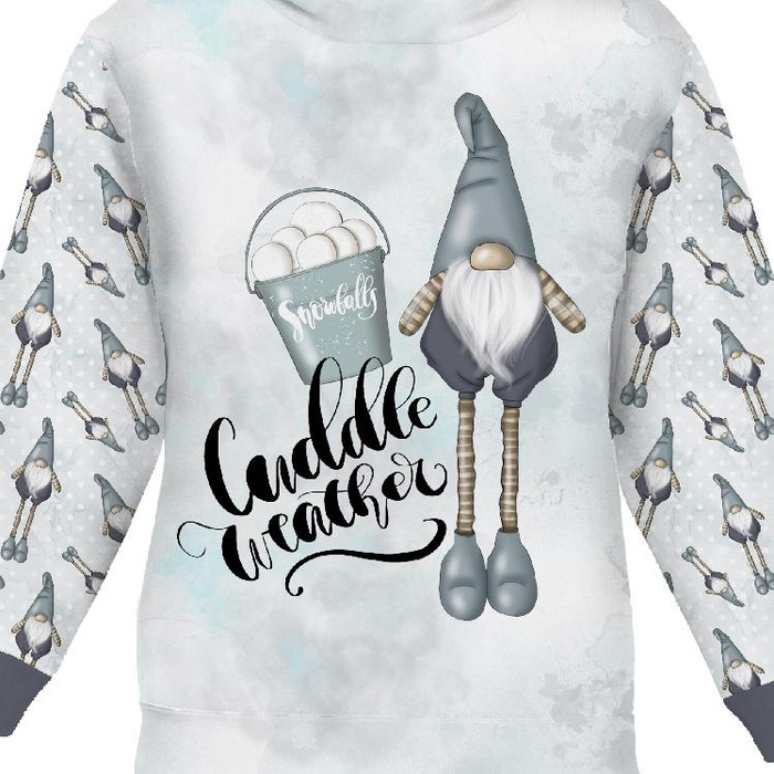 KID'S HOODIE (ALEX) - CUDDLE WEATHER (WINTER IN THE CITY) - looped knit fabric (86/92)