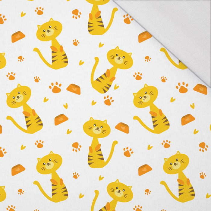 YELLOW CATS (ANIMAL GARDEN) - single jersey with elastane 